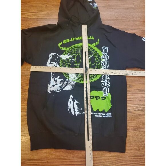 Fashion Nova Hoodie Women's Size Small Black Green All Smiles Over Here NWOT - Picture 7 of 10